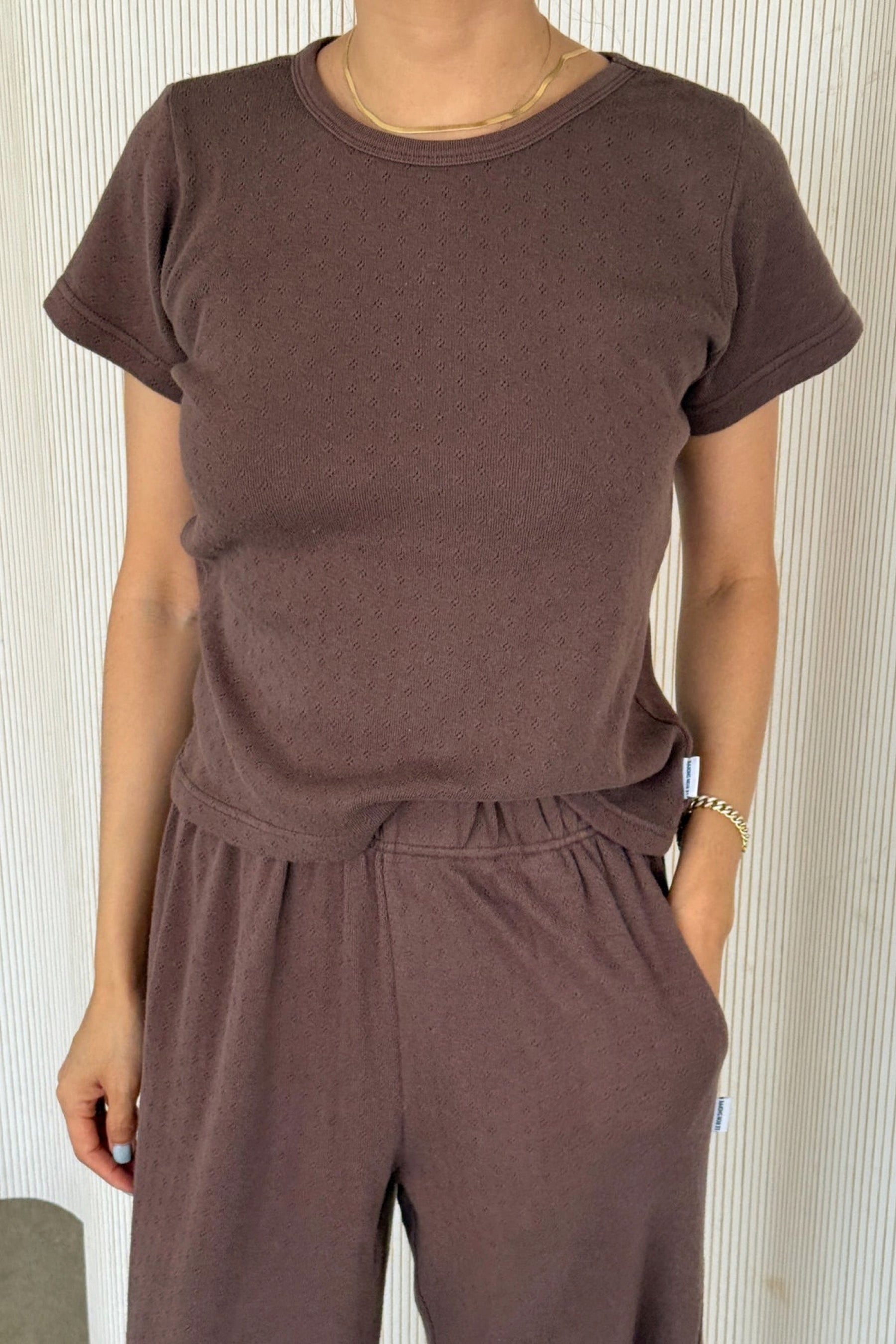 Chocolate Pointelle Set