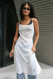 Apricot Sheer Slip Dress