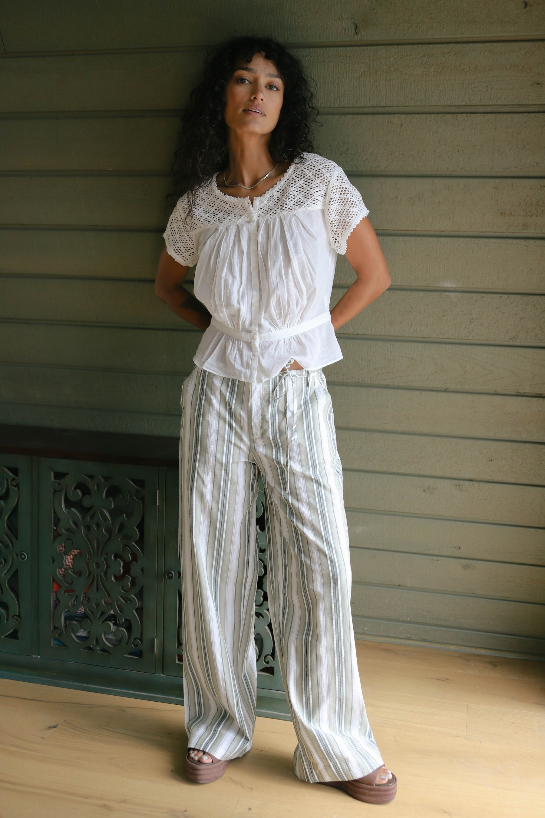 Sage Stripe Morino Trouser – Prism Boutique