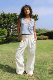 Ivory Days End Linen Pant