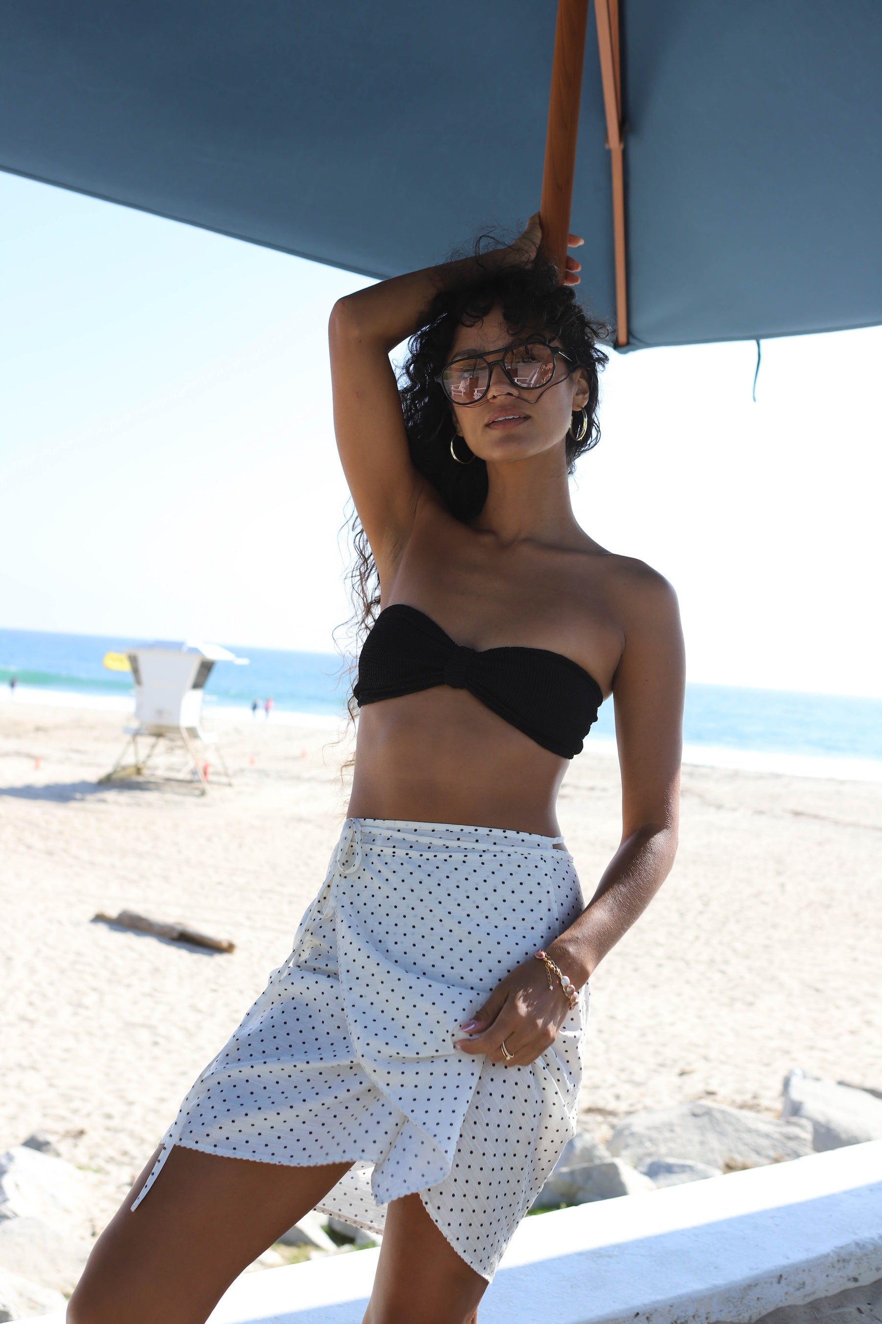 Polka Dot Wrap Skirt