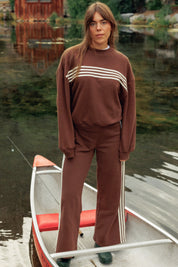 Brown Stripe James Crewneck