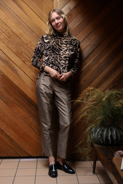 Taupe Silk Pant