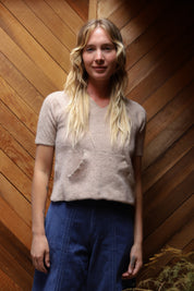 Beige Apart Sweater Top