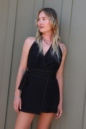 Black Skye Halter Dress