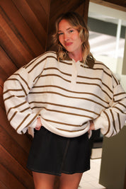 Olive Stripe Seaport Sweater