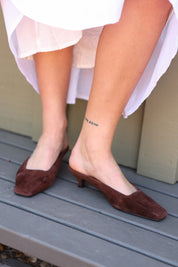 Cappuccino Classy Heeled Mule