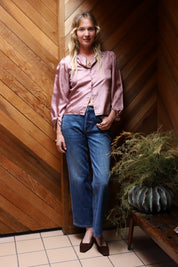 Mauve Melody Brooke Blouse