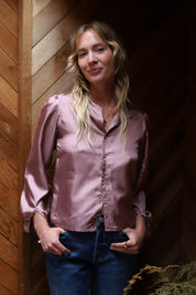 Mauve Melody Brooke Blouse