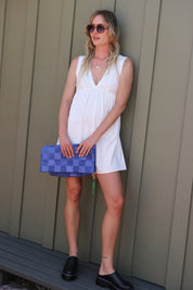 Lagoon Oversize Check Clutch