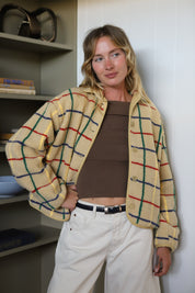 Color Striped Sherpa Jacket