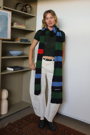 Striped Knit Scarf