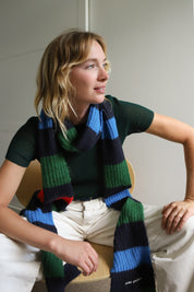 Striped Knit Scarf