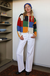 Multicolor Check Cardigan