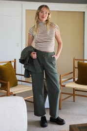 Brown Lola Striped Tee