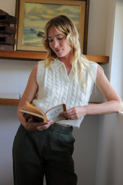 Ivory Ivy Cable Knit Vest