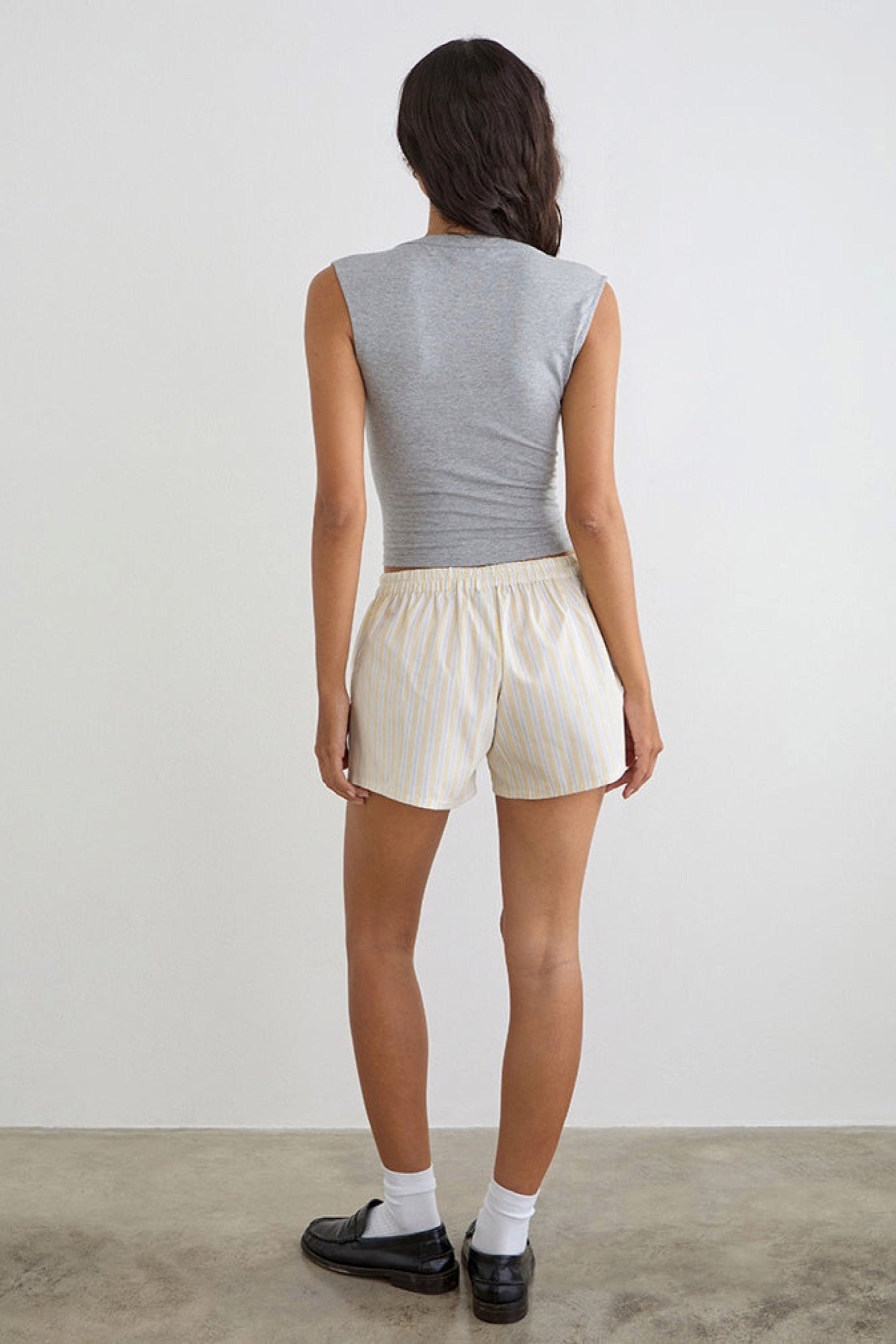 Candy Stripe Yellow Laboxe Shorts