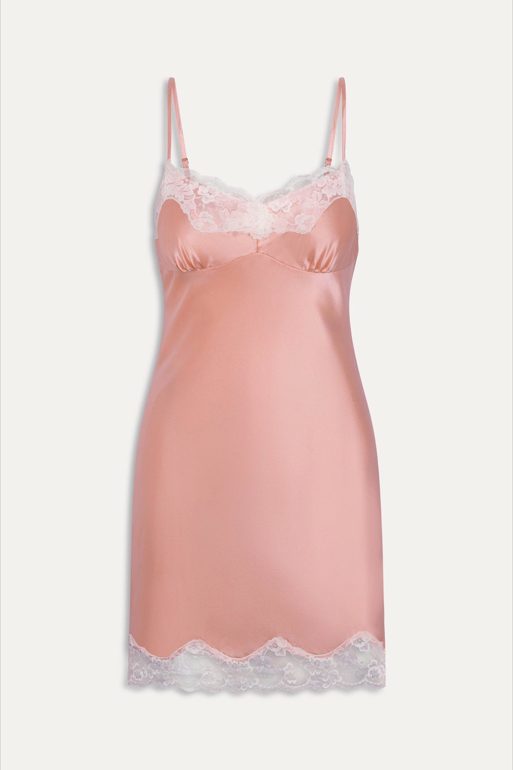 Sunrise Peach Silk Liz Mini Dress