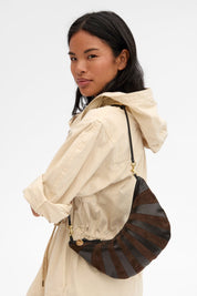 Black + Chocolate Lune Sunburst Bag