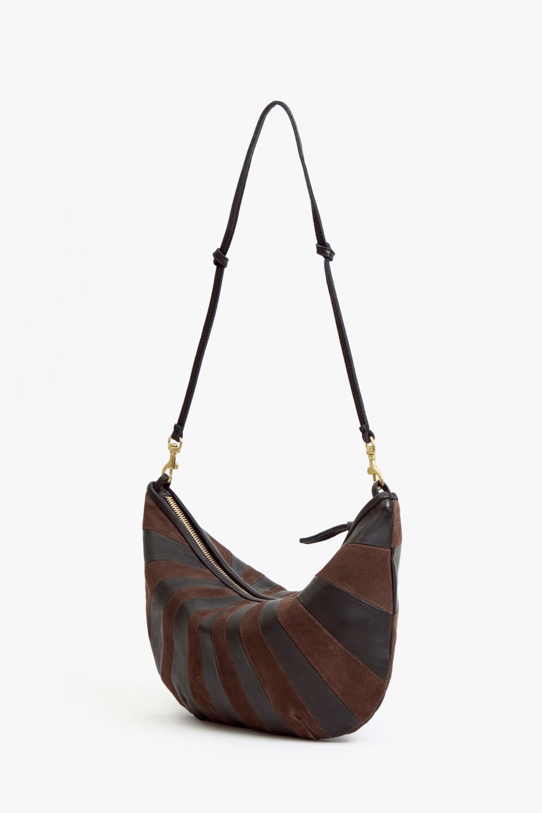 Black + Chocolate Lune Sunburst Bag