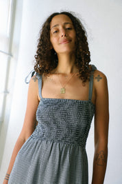 Black Gingham Sidney Dress