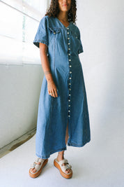 Denim Corset Side Dress