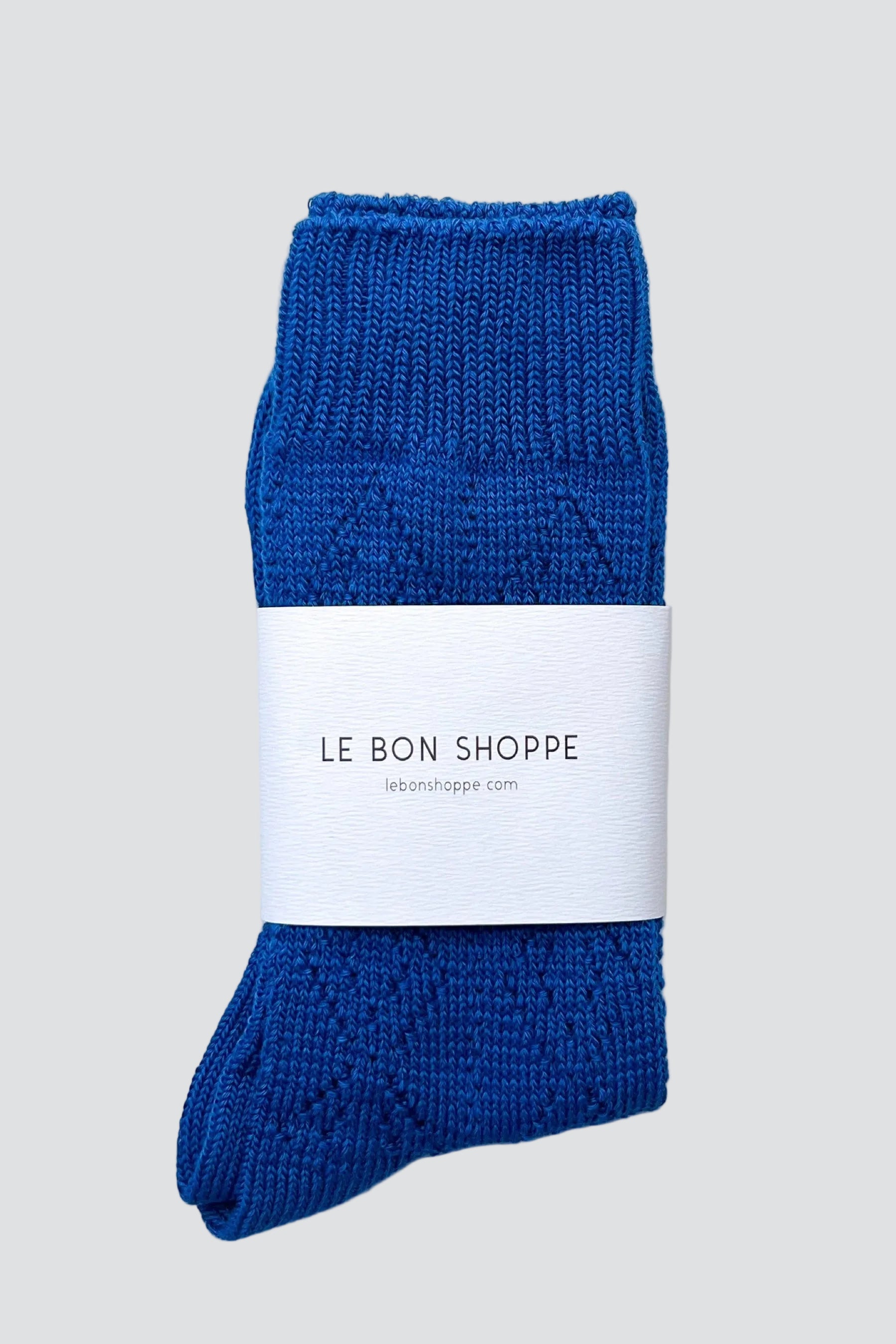 Cobalt Modal Eyelet Socks