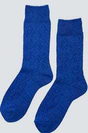 Cobalt Modal Eyelet Socks
