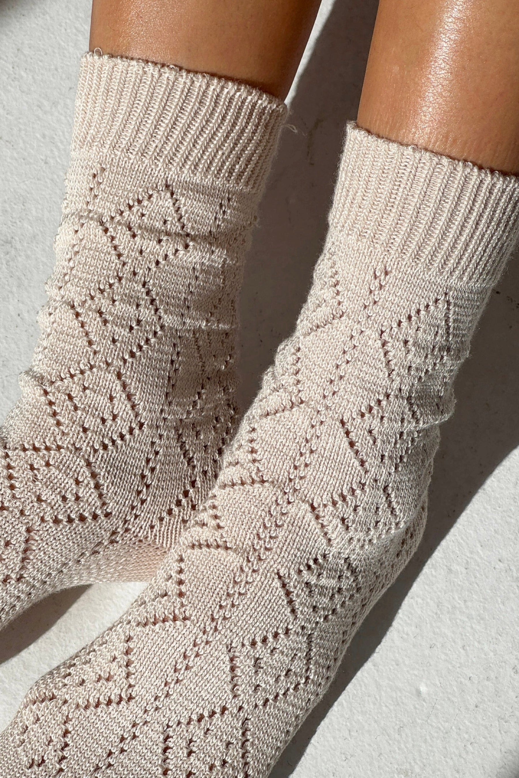 Oyster Eyelet Sock
