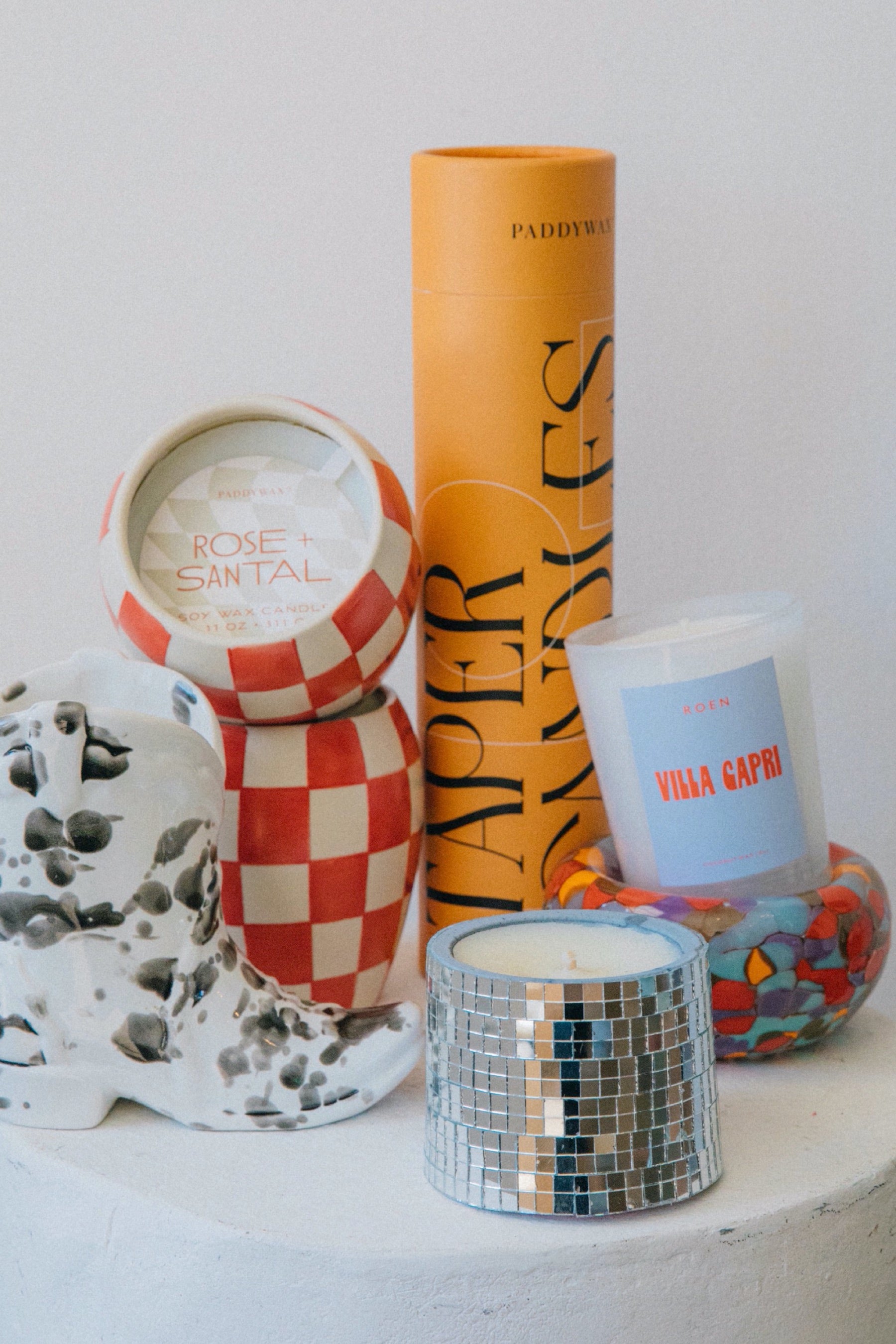 Burnt Orange + Peach Taper Set