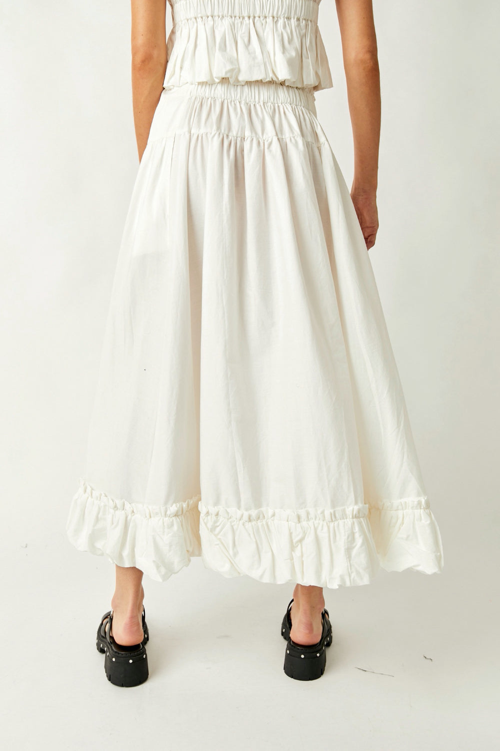 White Favorite Part Midi Skirt