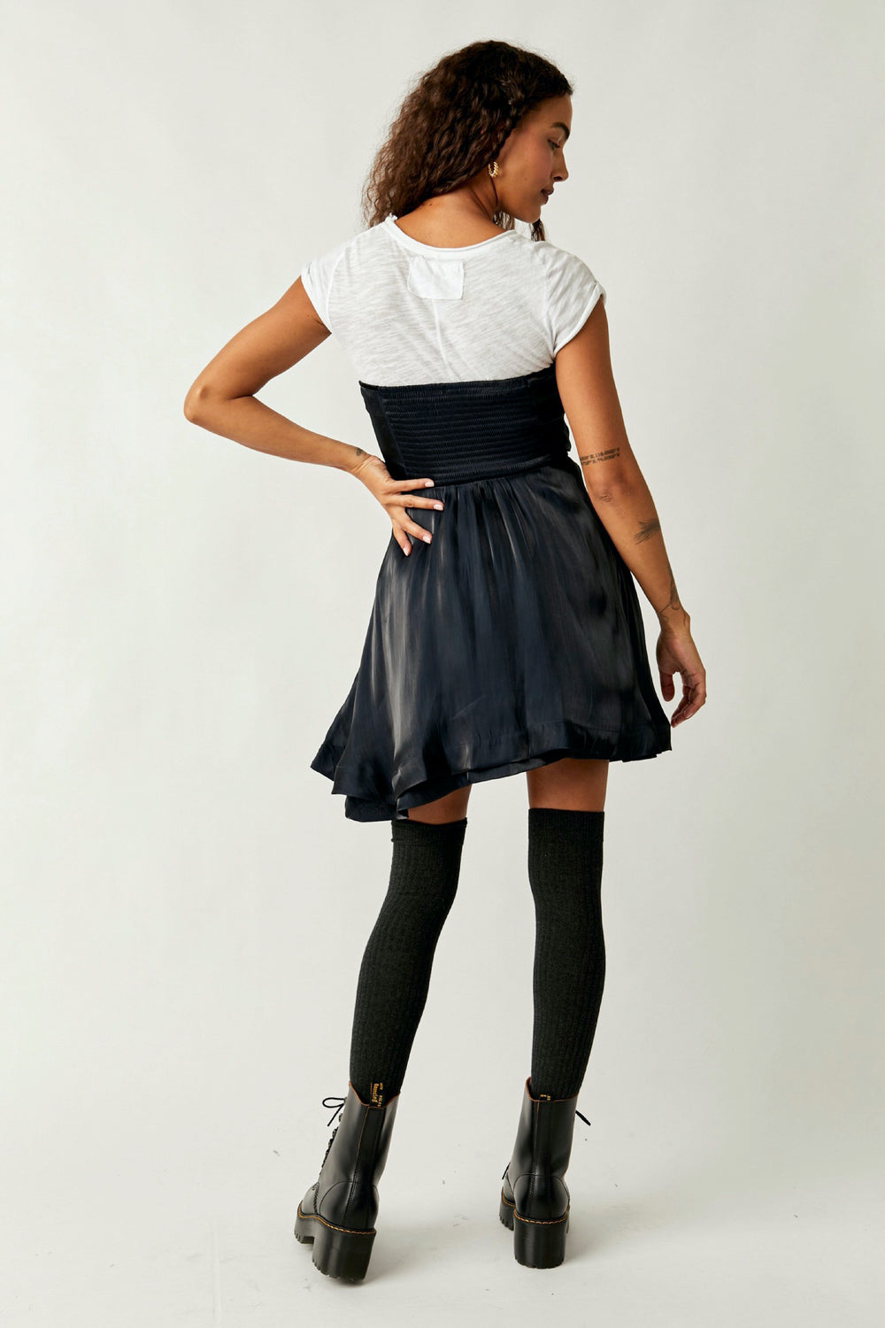 Black Daisy Mini Dress