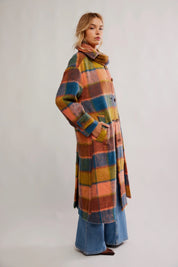 Coral Dalton Wool Coat