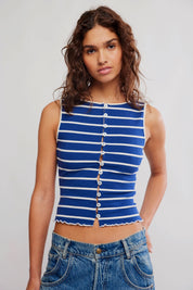 Striped Navy Tilly Vest