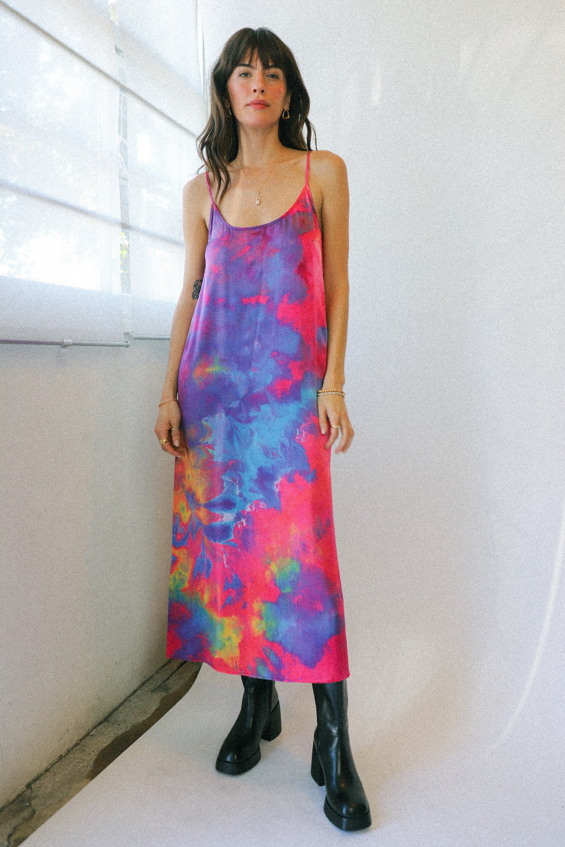Rainbow Silk Slip Dress Rainbow Silk Slip Dress