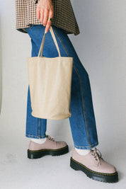 Ecru Drape Oval Bucket