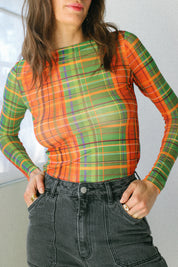 Multi Check Sadie Top