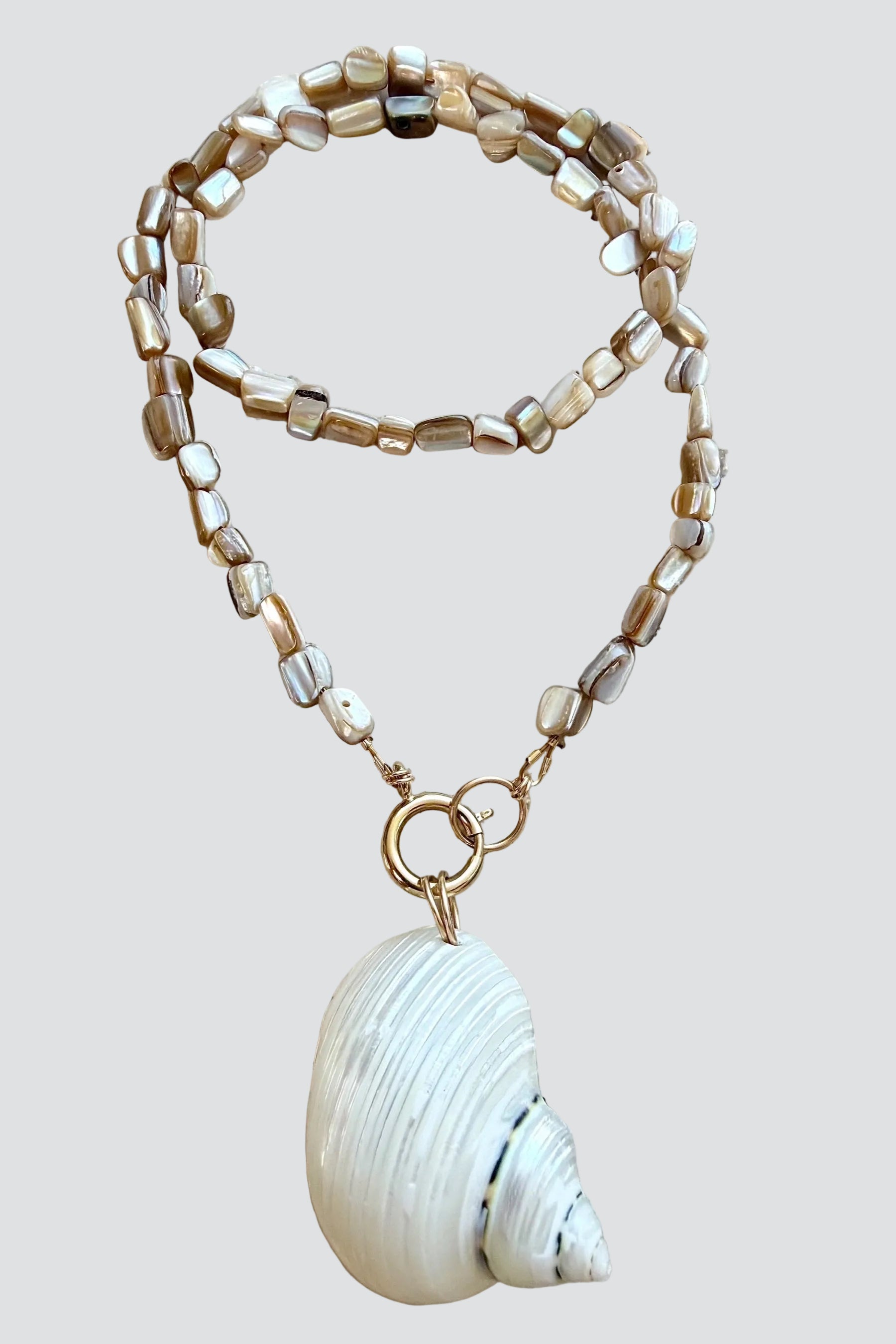 Beaded Turbo Shell Necklace