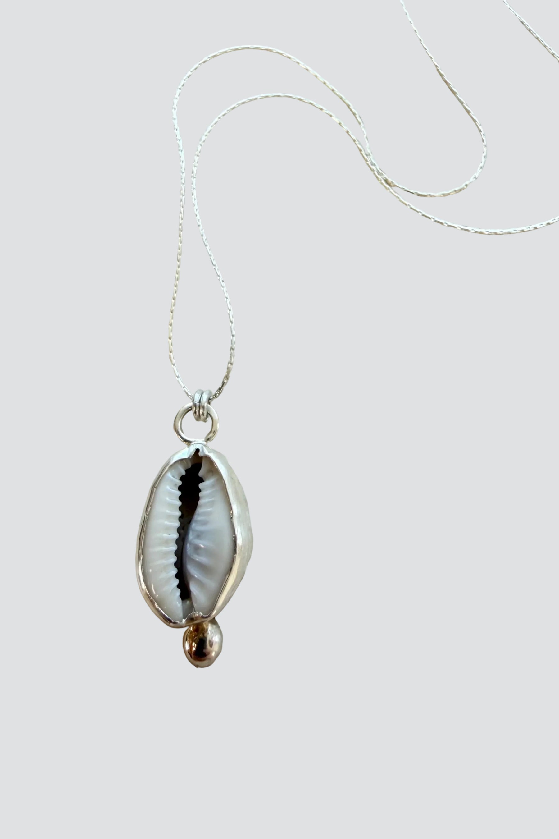 Silver Cowrie Necklace