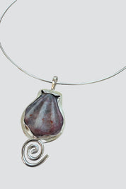 Silver Shell Bottom Spiral Collar