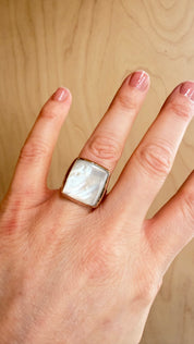 Gold MOP Square Ring