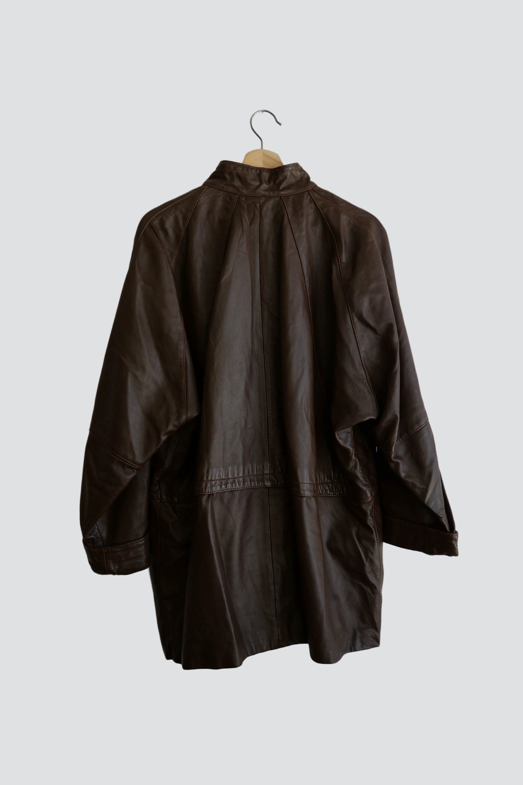 Brown Leather Cuir Moderne Jacket