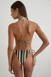 Linear Stripe Pami Bikini Top
