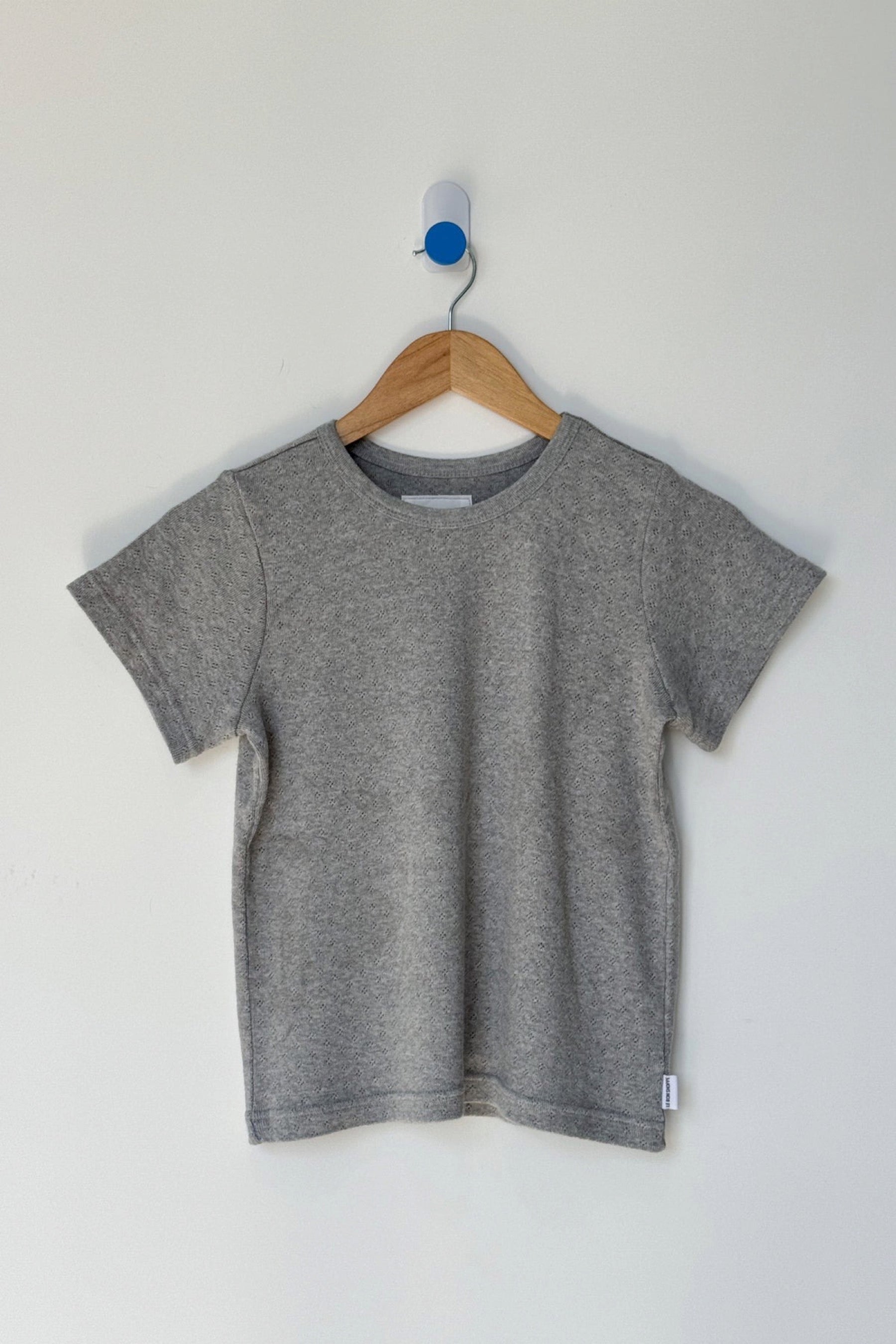 Melange Grey Pointelle Babe Tee