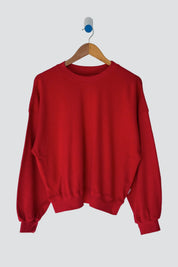 Red Apple Pointelle Sweatshirt
