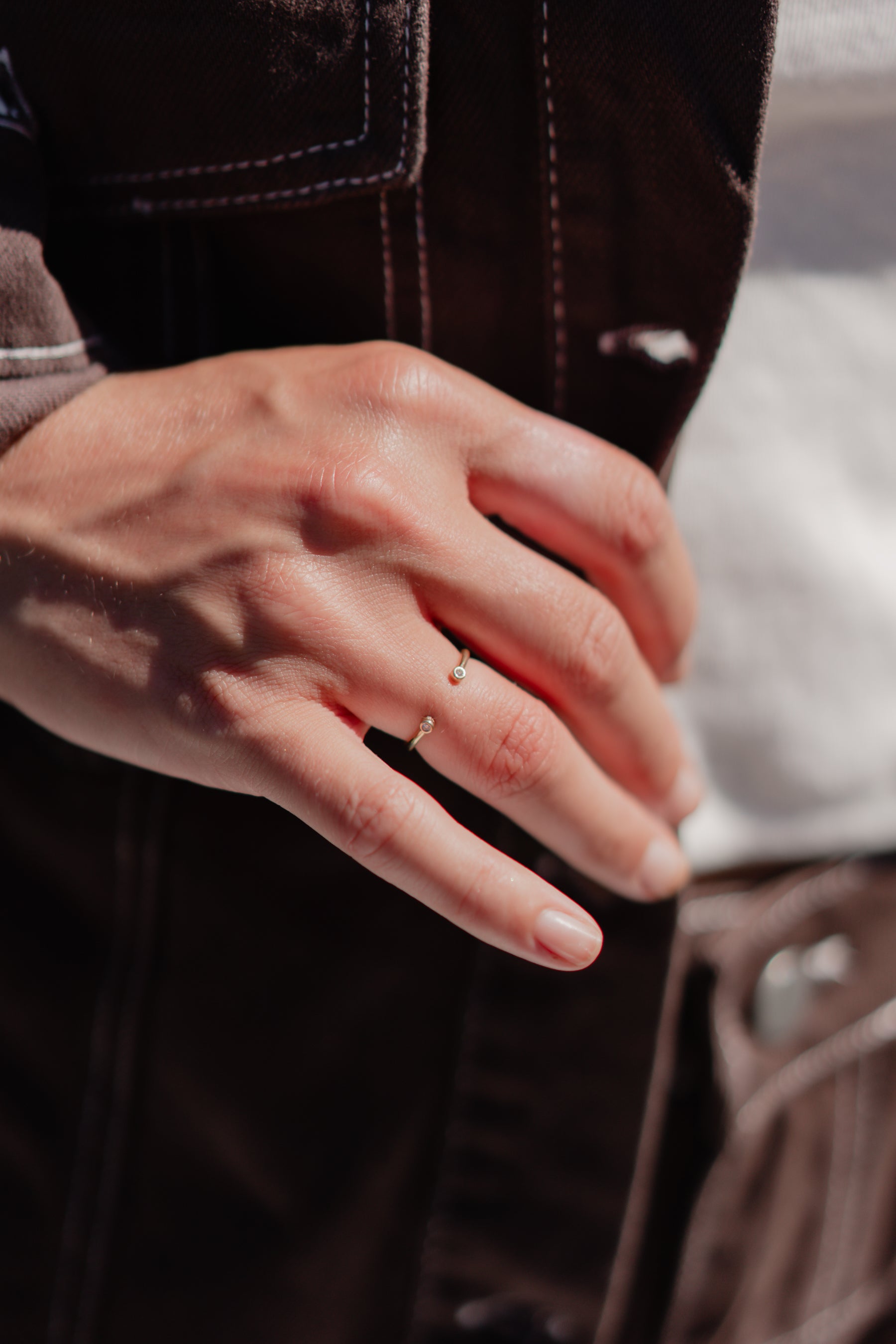Gold Micro Open Ring