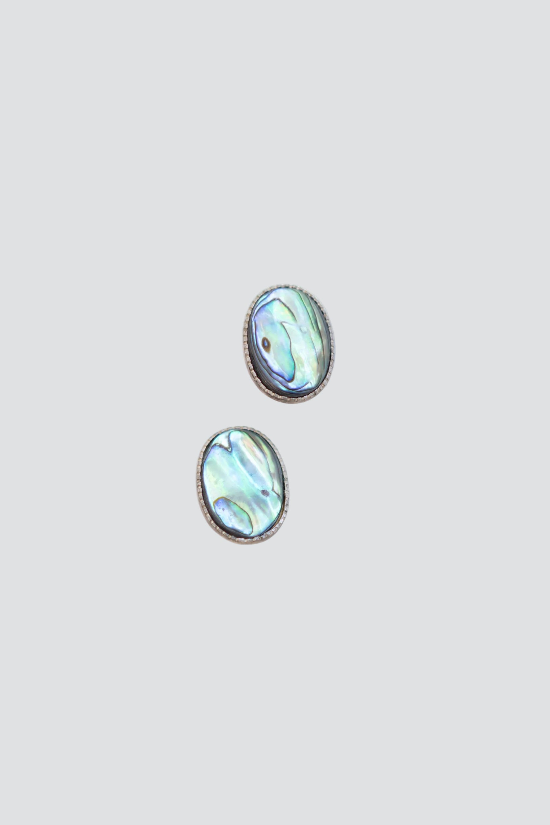 Silver Abalone Studs