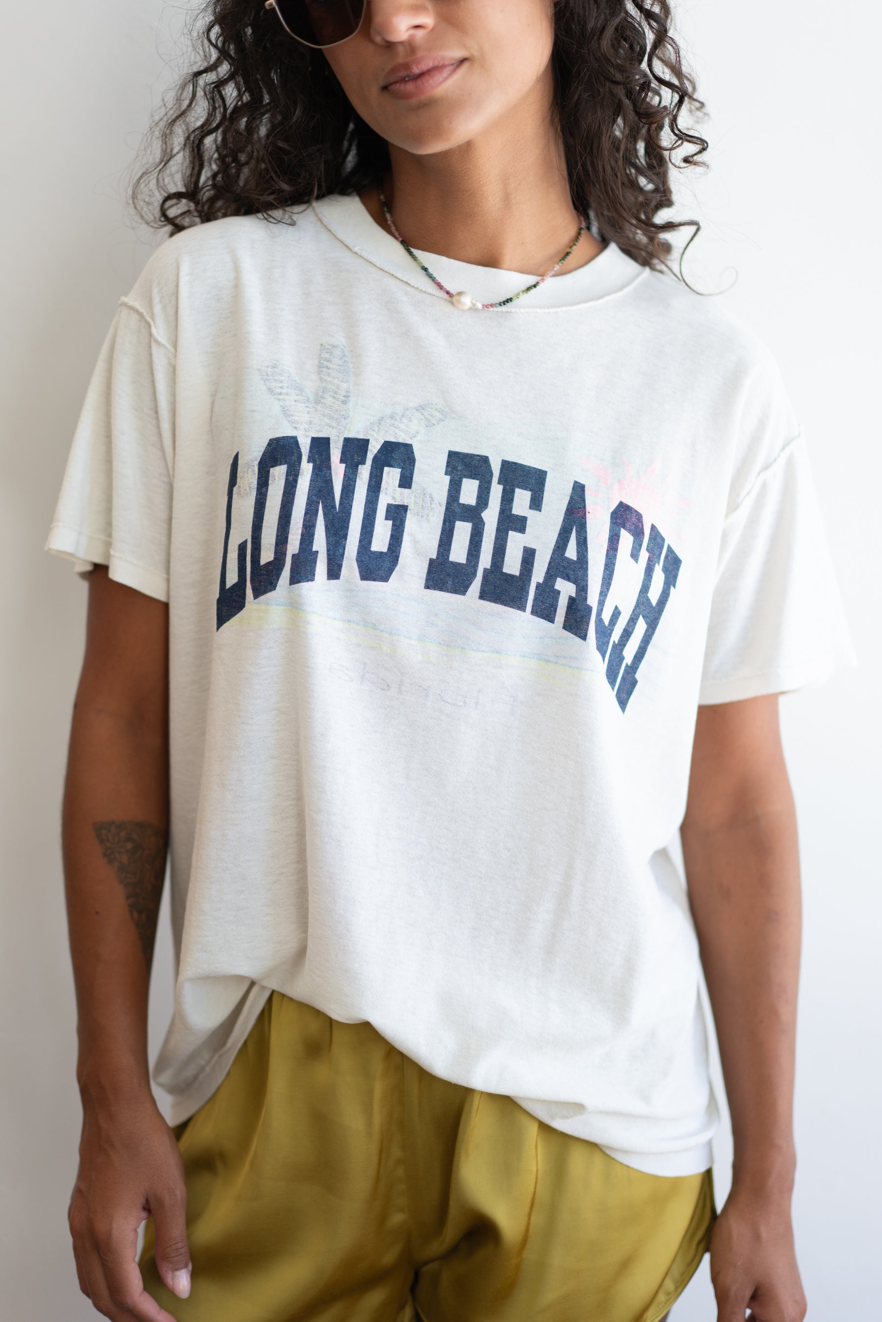 White LB Varsity Tee