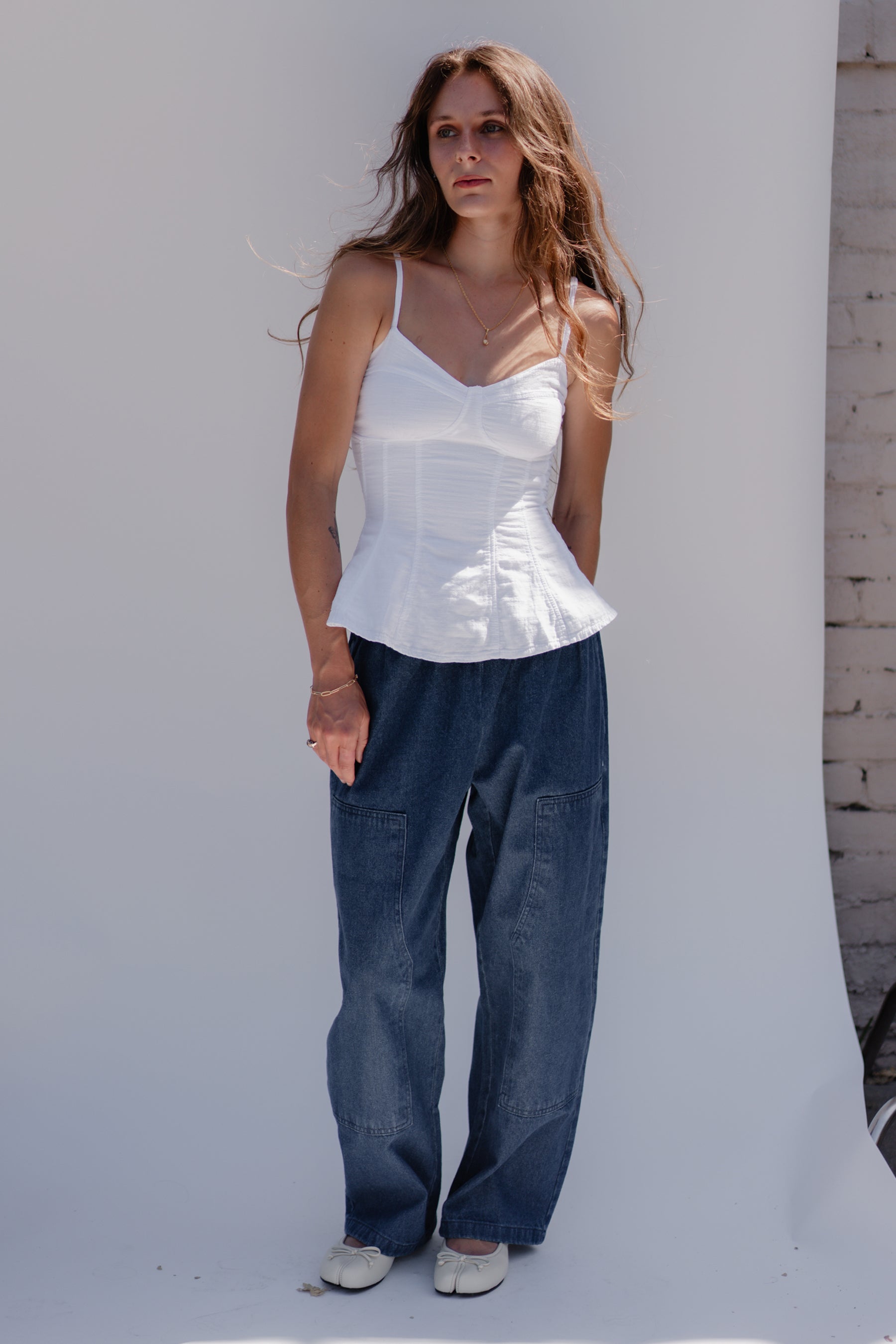 White Saskia Tank