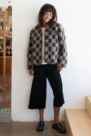 All Over Check Sherpa Jacket